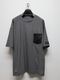RESOUND CLOTHING���ꥵ����ɥ���������/leather pocket overnylon T/GREY