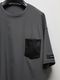 RESOUND CLOTHING���ꥵ����ɥ���������/leather pocket overnylon T/GREY