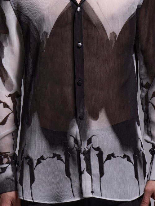 (ͽ���ʡ�6��7������ͽ��/kiryuyrik������奦����奦/Decorative YOURYU Shirt/Black&Gray