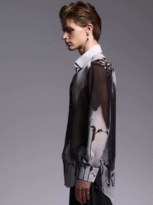 (ͽ���ʡ�6��7������ͽ��/kiryuyrik������奦����奦/Decorative YOURYU Shirt/Black&Gray