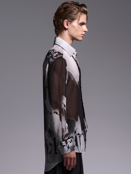 (ͽ���ʡ�6��7������ͽ��/kiryuyrik������奦����奦/Decorative YOURYU Shirt/Black&Gray