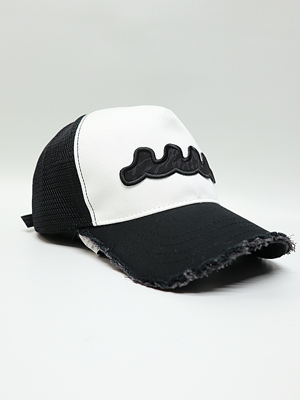�㴰���wjk�����֥른��������/muta ����ܥ졼����� wave cut-off mesh cap/black �� white