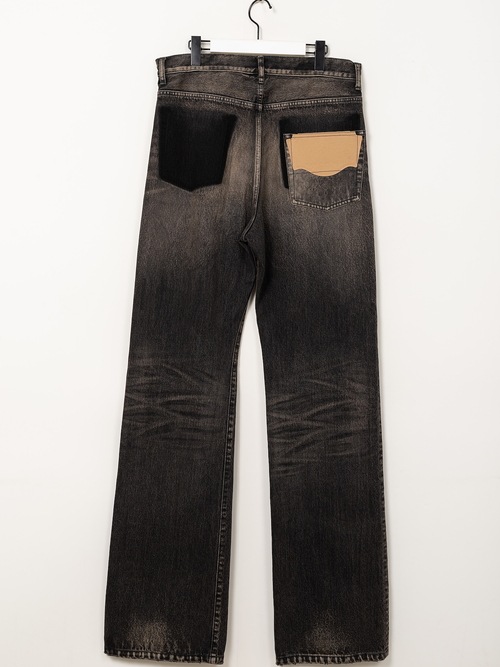 Maison MIHARA YASUHIRO���᥾�� �ߥϥ�䥹�ҥ�/13OZ HEAVY FLARE TAPERED JEANS/BLACK