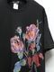 �㴰���Ground Y�����饦��ɥ磻/20/ COTTON JERSEY ROSE AND TULIP/BLACK