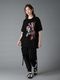 �㴰���Ground Y�����饦��ɥ磻/20/ COTTON JERSEY ROSE AND TULIP/BLACK