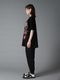 �㴰���Ground Y�����饦��ɥ磻/20/ COTTON JERSEY ROSE AND TULIP/BLACK