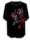�㴰���Ground Y�����饦��ɥ磻/20/ COTTON JERSEY ROSE AND TULIP/BLACK