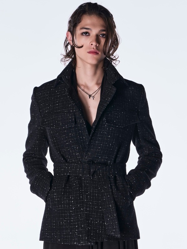 (ͽ���ʡ�11������12������ͽ��/kiryuyrik������奦����奦/Tweed Fur Safari Blouson/Black