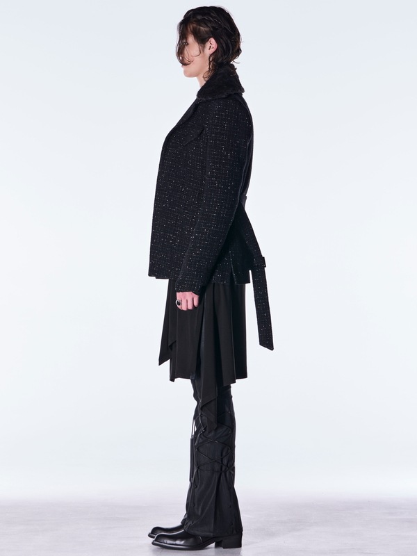 (ͽ���ʡ�11������12������ͽ��/kiryuyrik������奦����奦/Tweed Fur Safari Blouson/Black