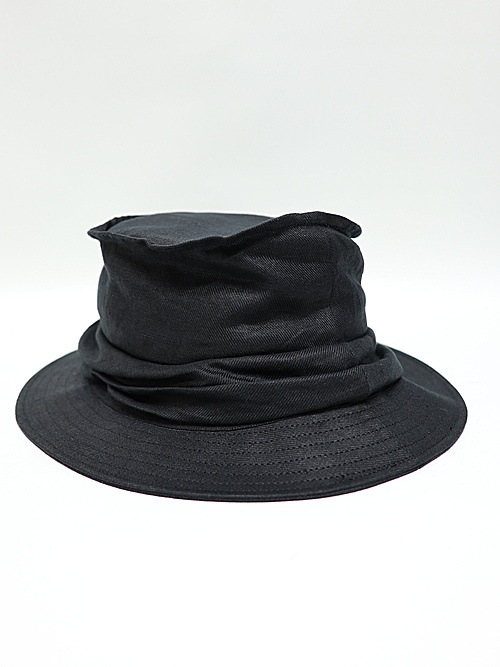Yohji Yamamoto���襦����ޥ��/40/1��ͥ�ĥ��롡�ɥ졼�ץϥå�/BLACK