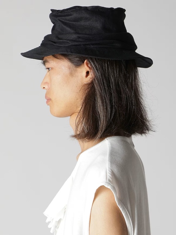 �㴰���Yohji Yamamoto���襦����ޥ��/40/1��ͥ�ĥ��롡�ɥ졼�ץϥå�/BLACK