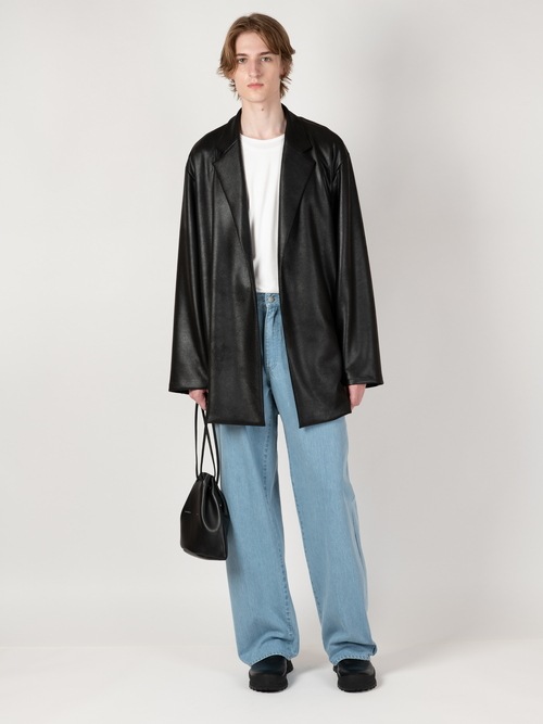 LAD MUSICIAN����å� �ߥ塼�������/STRETCH FAUX LEATHER JERSEY LJK/BLACK