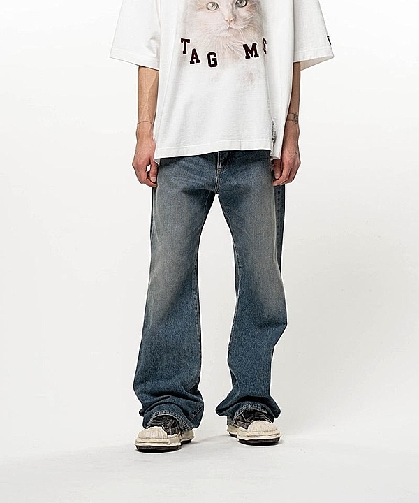 Maison MIHARA YASUHIRO���᥾�� �ߥϥ�䥹�ҥ�/13OZ HEAVY FLARE TAPERED JEANS/INDIGO