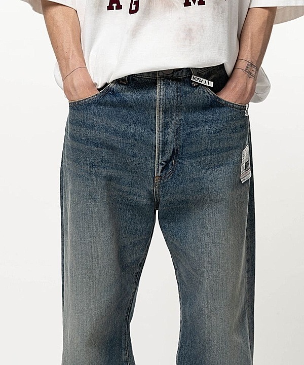 Maison MIHARA YASUHIRO���᥾�� �ߥϥ�䥹�ҥ�/13OZ HEAVY FLARE TAPERED JEANS/INDIGO