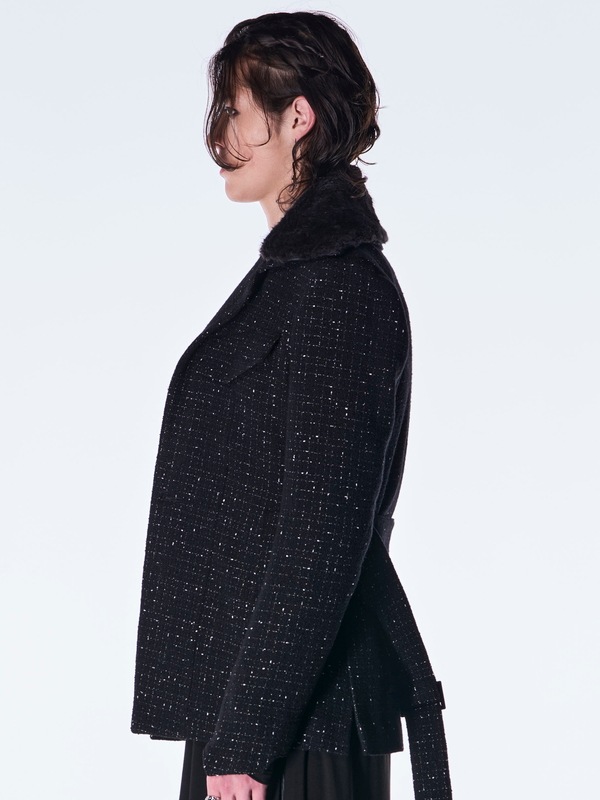 (ͽ���ʡ�11������12������ͽ��/kiryuyrik������奦����奦/Tweed Safari Blouson/Black