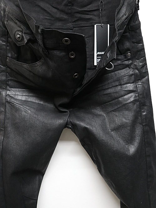JULIUSꥦ/10.5oz STRETCH DENIM TROUSERS14/BLACK
