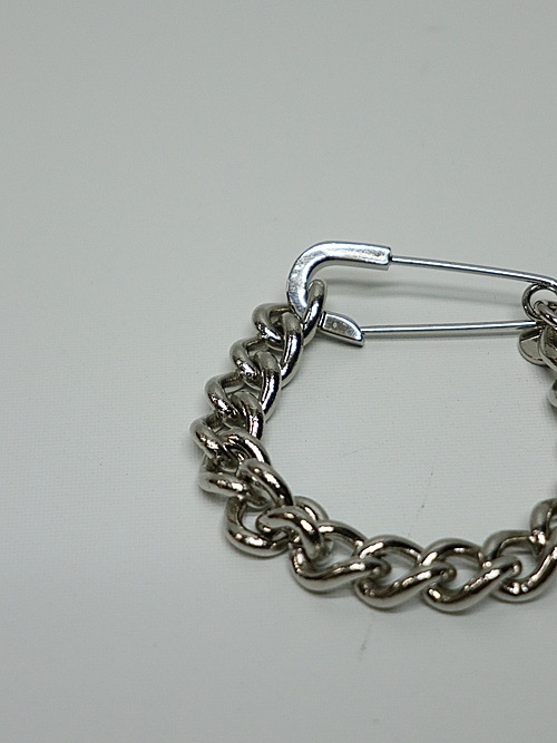 Ground Y饦ɥ磻/BRASS CHAIN BRACELET W/PIN/SILVER
