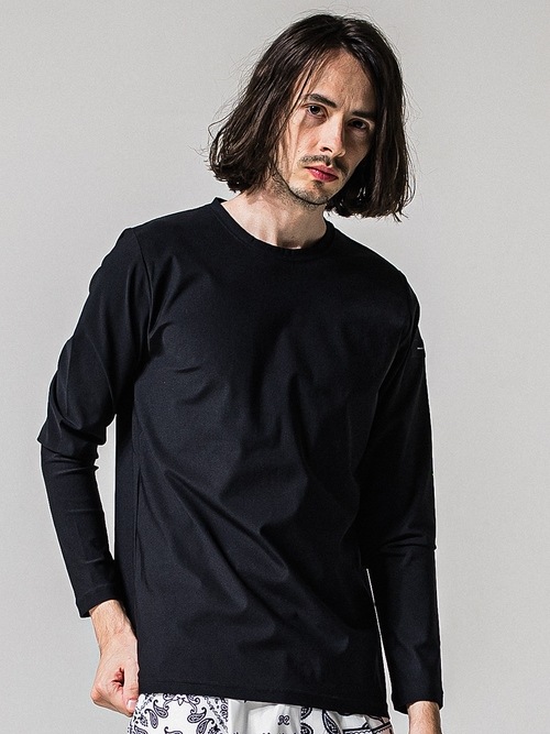 (ͽ���ʡ�3��4������ͽ��/39TH RESOUND CLOTHING���ꥵ����ɥ���������/LOOSE FIT nylon longsleave Tee/BLACK