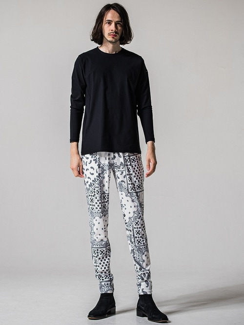 (ͽ���ʡ�3��4������ͽ��/39TH RESOUND CLOTHING���ꥵ����ɥ���������/LOOSE FIT nylon longsleave Tee/BLACK