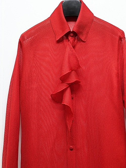 (ͽ���ʡ�6��7������ͽ��/kiryuyrik������奦����奦/KARAMI Gather Sleeve Shirt/Red