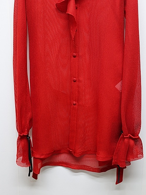 (ͽ���ʡ�6��7������ͽ��/kiryuyrik������奦����奦/KARAMI Gather Sleeve Shirt/Red