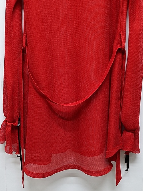 (ͽ���ʡ�6��7������ͽ��/kiryuyrik������奦����奦/KARAMI Gather Sleeve Shirt/Red