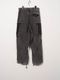 Maison MIHARA YASUHIRO���᥾�� �ߥϥ�䥹�ҥ�/SULFUR DYED BACK SATIN DAMAGED CARGO PT/BLACK