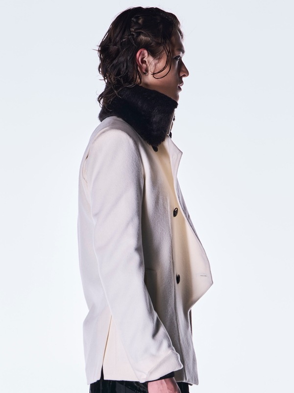 (ͽ���ʡ�11������12������ͽ��/kiryuyrik������奦����奦/Beaver Fur Napoleon Jacket/White