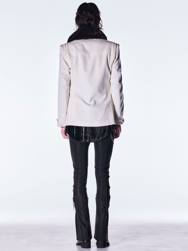 (ͽ���ʡ�11������12������ͽ��/kiryuyrik������奦����奦/Beaver Fur Napoleon Jacket/White