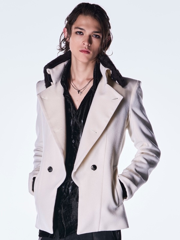 (ͽ���ʡ�11������12������ͽ��/kiryuyrik������奦����奦/Beaver Fur Napoleon Jacket/White