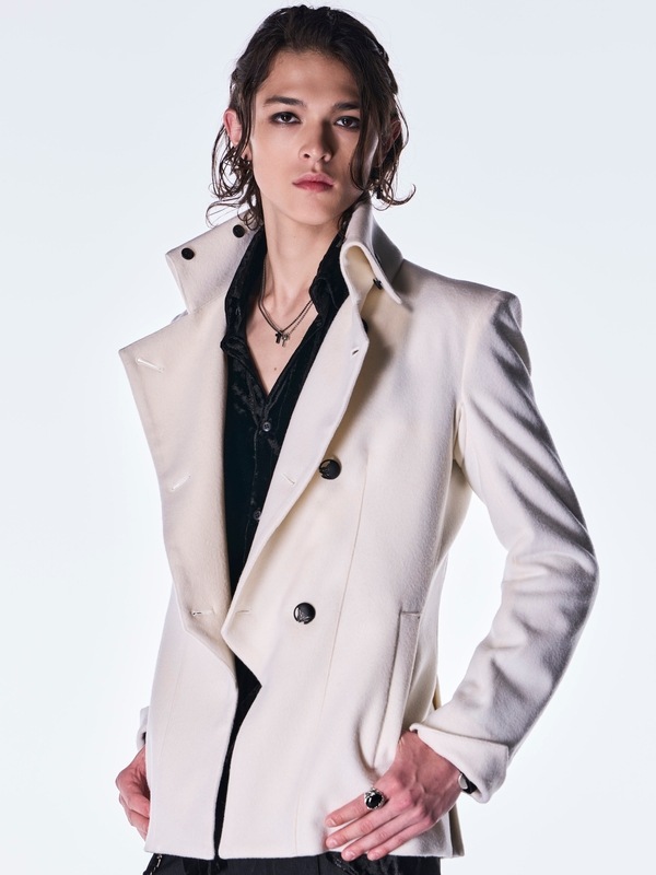 (ͽ���ʡ�11������12������ͽ��/kiryuyrik������奦����奦/Beaver Fur Napoleon Jacket/White