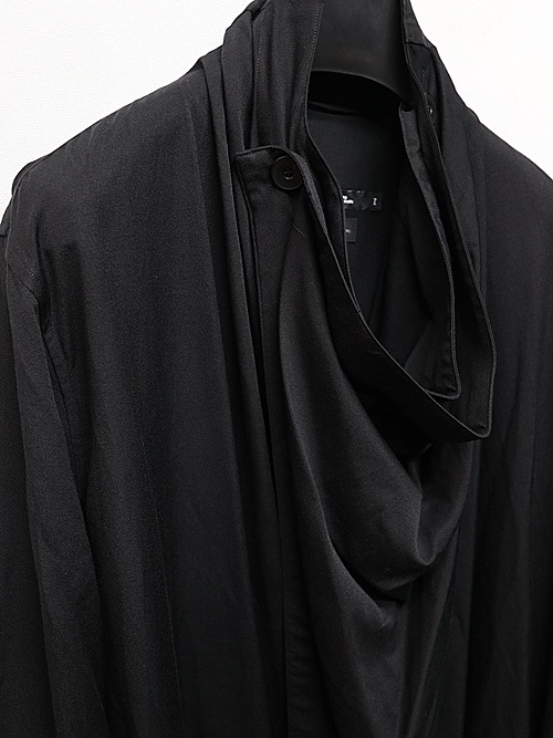 JULIUSꥦ/RAYON/COTTON CLOTH SHIRT1/BLACK.