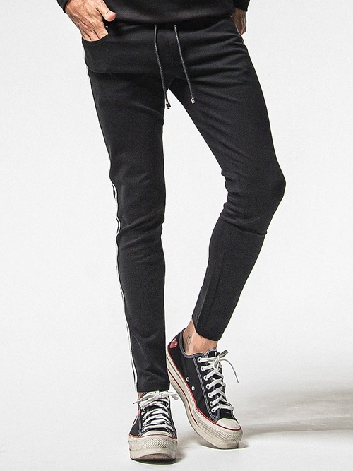 (ͽ���ʡ�1��2������ͽ��/38TH RESOUND CLOTHING���ꥵ����ɥ���������/SUPER TIGHT TAPERD Blind LINE PT/BLACK