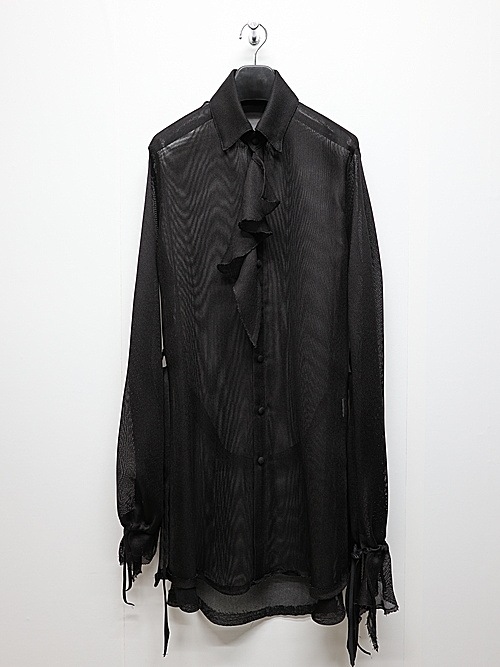 (ͽ���ʡ�6��7������ͽ��/kiryuyrik������奦����奦/KARAMI Gather Sleeve Shirt/Black