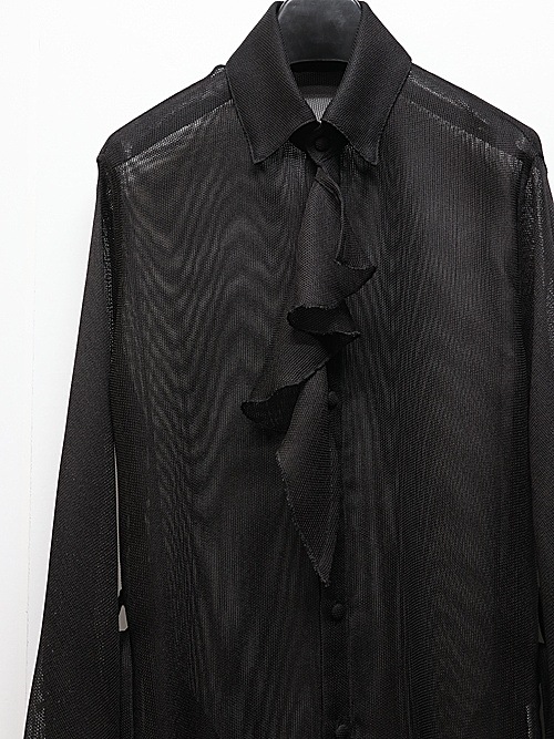 (ͽ���ʡ�6��7������ͽ��/kiryuyrik������奦����奦/KARAMI Gather Sleeve Shirt/Black