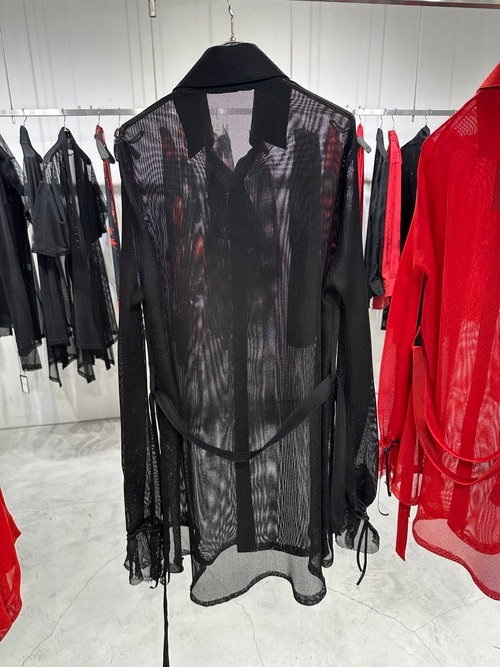 (ͽ���ʡ�6��7������ͽ��/kiryuyrik������奦����奦/KARAMI Gather Sleeve Shirt/Black