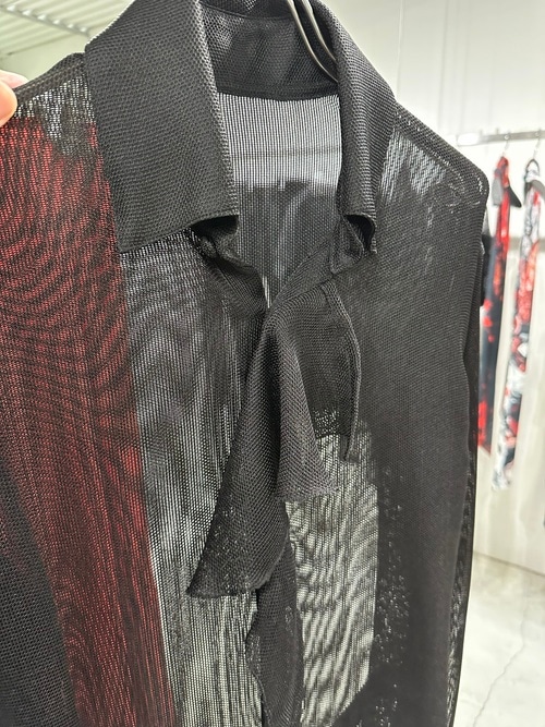 (ͽ���ʡ�6��7������ͽ��/kiryuyrik������奦����奦/KARAMI Gather Sleeve Shirt/Black