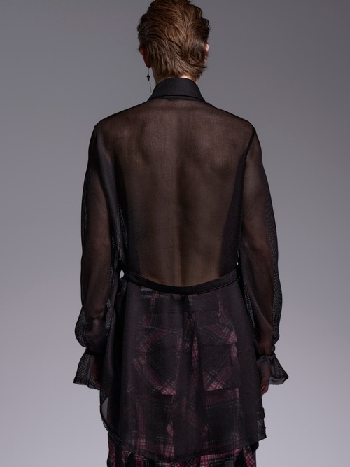 (ͽ���ʡ�6��7������ͽ��/kiryuyrik������奦����奦/KARAMI Gather Sleeve Shirt/Black