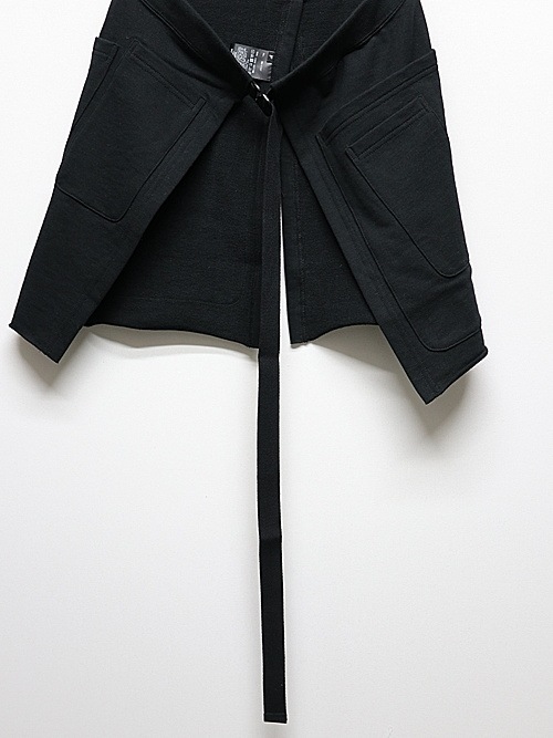 �㴰���nude:masahiko maruyama ���̡���:�ޥ��ҥ��ޥ���/40 Combed Cotton Mini Fleecy Knit WAIST APRON/Black