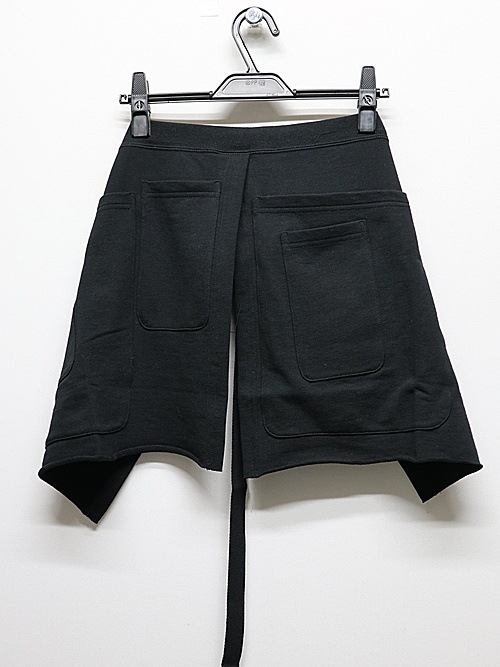 �㴰���nude:masahiko maruyama ���̡���:�ޥ��ҥ��ޥ���/40 Combed Cotton Mini Fleecy Knit WAIST APRON/Black