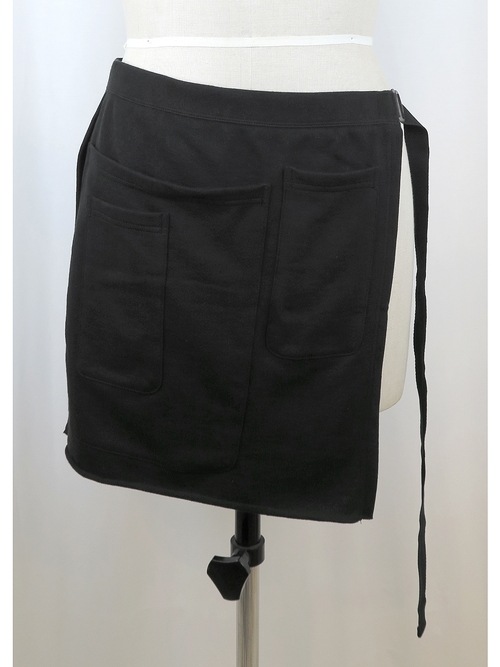 �㴰���nude:masahiko maruyama ���̡���:�ޥ��ҥ��ޥ���/40 Combed Cotton Mini Fleecy Knit WAIST APRON/Black