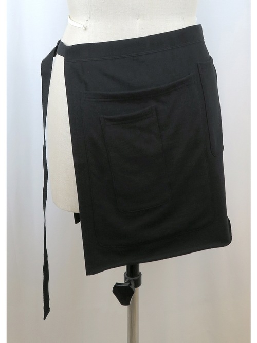 �㴰���nude:masahiko maruyama ���̡���:�ޥ��ҥ��ޥ���/40 Combed Cotton Mini Fleecy Knit WAIST APRON/Black