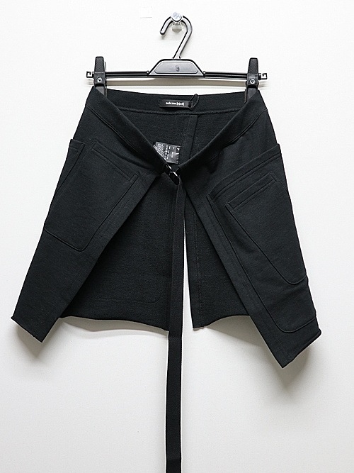 �㴰���nude:masahiko maruyama ���̡���:�ޥ��ҥ��ޥ���/40 Combed Cotton Mini Fleecy Knit WAIST APRON/Black