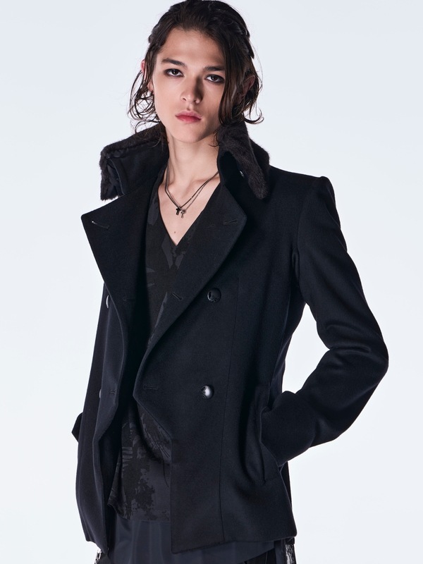 (ͽ���ʡ�11������12������ͽ��/kiryuyrik������奦����奦/Beaver Fur Napoleon Jacket/Black