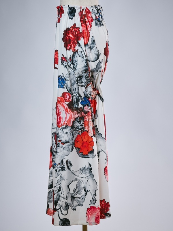 (ͽ���ʡ�4��5������ͽ��/THE ONENESS�������ͥ�/THEONENESS-FLORA Shirring Skirt/White