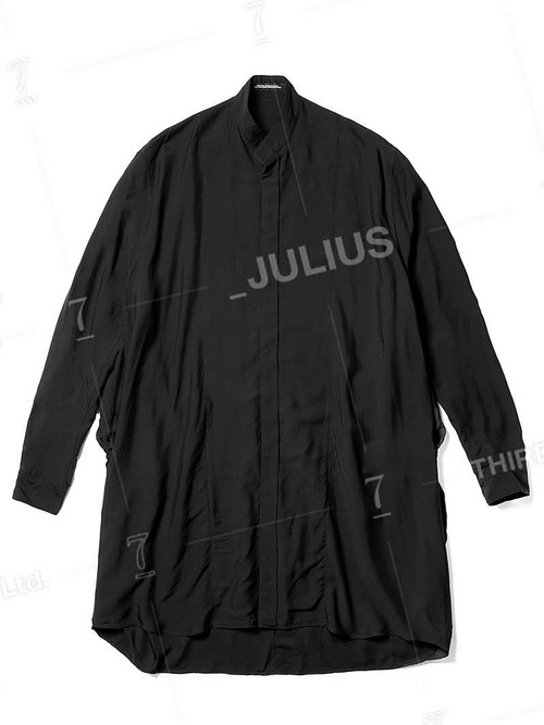 JULIUSꥦ/VISCOSE/CUPRO GABA SHIRT2/BLACK