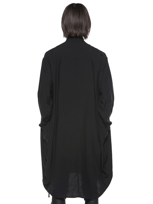 JULIUSꥦ/VISCOSE/CUPRO GABA SHIRT2/BLACK