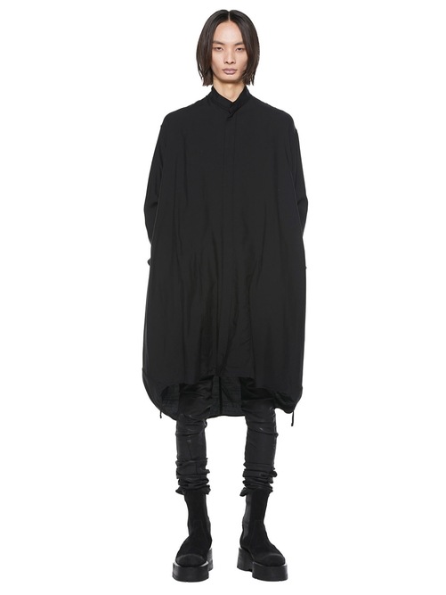 JULIUSꥦ/VISCOSE/CUPRO GABA SHIRT2/BLACK