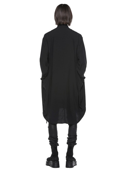 JULIUSꥦ/VISCOSE/CUPRO GABA SHIRT2/BLACK