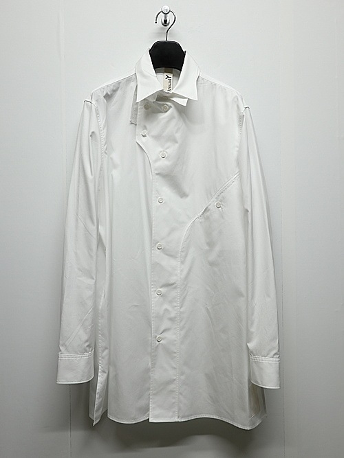 Ground Y�����饦��ɥ磻/100/2 COTTON BROAD FRONT EDGE CURVED SHIRT/WHITE